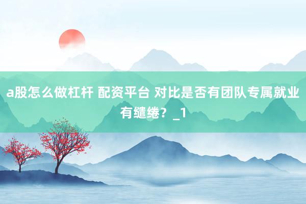 a股怎么做杠杆 配资平台 对比是否有团队专属就业有缱绻？_1