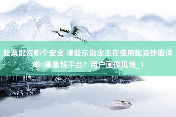 股票配资哪个安全 哪些东说念主在使用配资炒股保举=惠管钱平台？用户画像见地_1