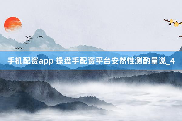 手机配资app 操盘手配资平台安然性测酌量说_4