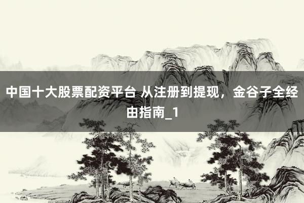 中国十大股票配资平台 从注册到提现，金谷子全经由指南_1