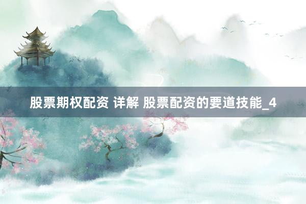 股票期权配资 详解 股票配资的要道技能_4