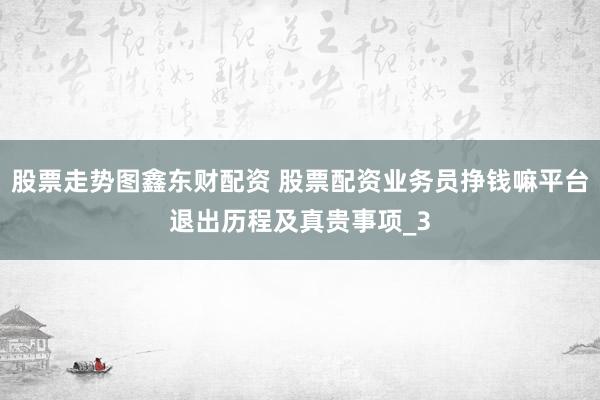 股票走势图鑫东财配资 股票配资业务员挣钱嘛平台退出历程及真贵事项_3