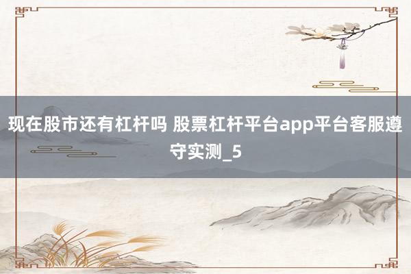 现在股市还有杠杆吗 股票杠杆平台app平台客服遵守实测_5